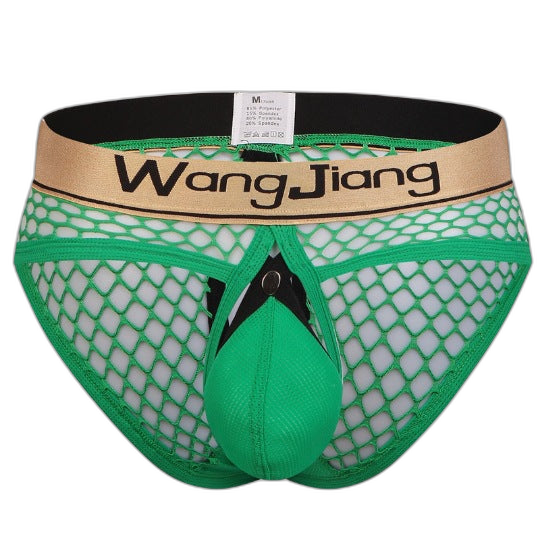 Mens Sexy Mesh Breathable U Convex Pouch Briefs