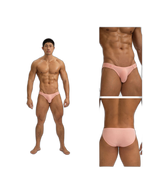 2 Pack Men's Solid Color Low Rise Sweat-Absorbent Large U-Shaped Small Pocket Briefs