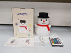 Christmas Snowman Silicone Touch Lamp with Remote Control - Color Changing LED Night Light