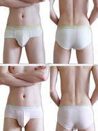 3 Pack Men's Baby Cotton High-Stretch Skin-Friendly Breathable Briefs