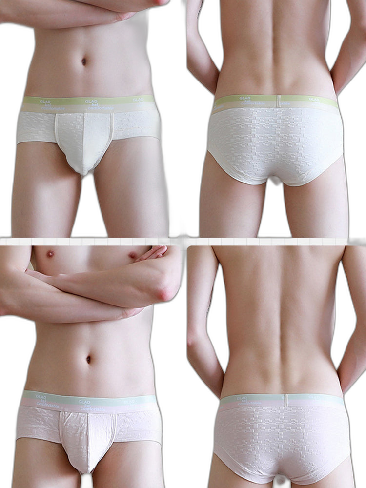 3 Pack Men's Baby Cotton High-Stretch Skin-Friendly Breathable Briefs