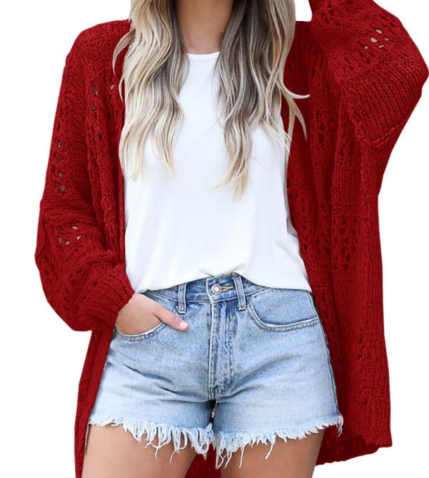 Long-sleeved Lightweight Loose Cardigan Sweater