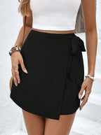 Women's Minimalist Fashion Casual Asymmetrical Short Skirt
