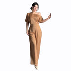 Silky-elegant Asymmetrical Jumpsuit For Women