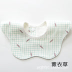 Pure Cotton 360° Rotatable Baby Bib - Petal-Shaped Drool Bib