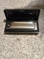 Stainless Steel HARMONICA in Case