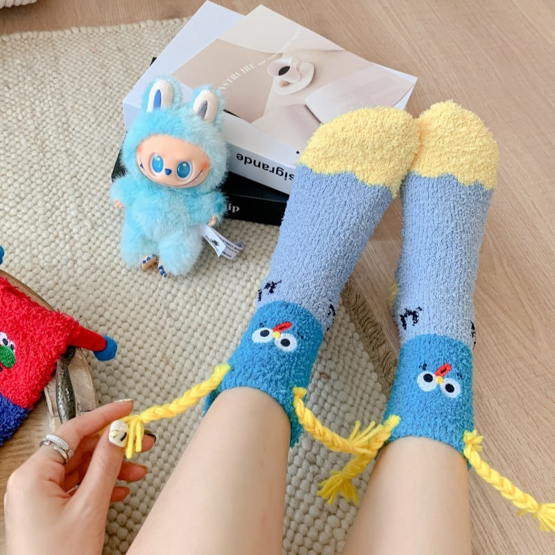 Premium Coral Fleece Socks - Women's Ultra-Soft Thermal Winter Sleep Socks