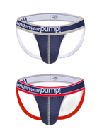 2 Pack Men's Sexy Elastic Waist Micro Mesh Cup Thong