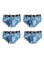 4-pack Men's Ultra-Soft Breathable Cotton High-Stretch Briefs 