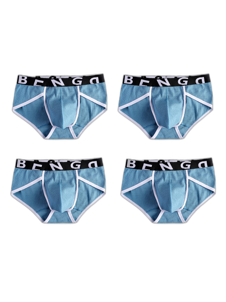 4-pack Men's Ultra-Soft Breathable Cotton High-Stretch Briefs 