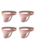 4 Pack Men's Mid-Rise Summer Ice Silk Mesh Thongs
