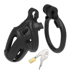 LOCK4D Armoured Bent Ring Chastity Cage