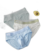 4 Pack Men's Modal Skin-Friendly Solid Color Mid-Rise Briefs