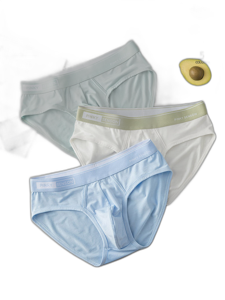 4 Pack Men's Modal Skin-Friendly Solid Color Mid-Rise Briefs