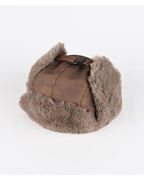 Vintage Leather Earflap Aviator Hat