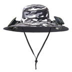 Outdoor Wide Brim Sun Hat With Solar Fan Wide Brim Solar Fan Outdoor Fishing Hat Solar USB Charging Solar Powered Hat Adjustable
