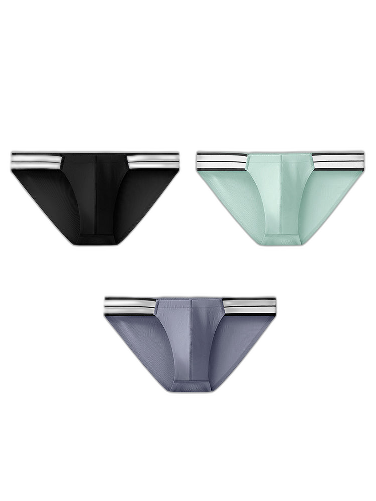 3 Pack Men’s Breathable Ice-Touch Athletic Briefs