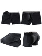 Sponge Cushion Mesh Buttock Boxer Briefs
