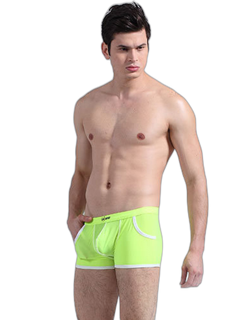 3 Pack Men's Long Leg Boxer Briefs Made of Ultra-Thin Ice Silk with Anti-Wear Elastic