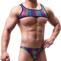 Rainbow Harness-Crop Top + Underwear