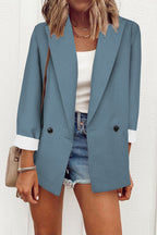 Temperament Slim Jacket Fashion Business Single Breasted Long Sleeve Casual Suit Top Clothing