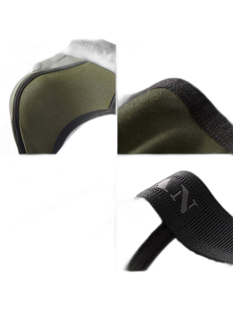 Men’s Spliced Lines U Convex Pouch Cotton Briefs