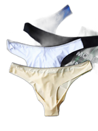 4 Pack Men's Seamless Ice Silk Sports Sexy Solid Color Thong & Strings