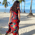 Women's Fashion Printed Spaghetti Straps Sleeveless Dress