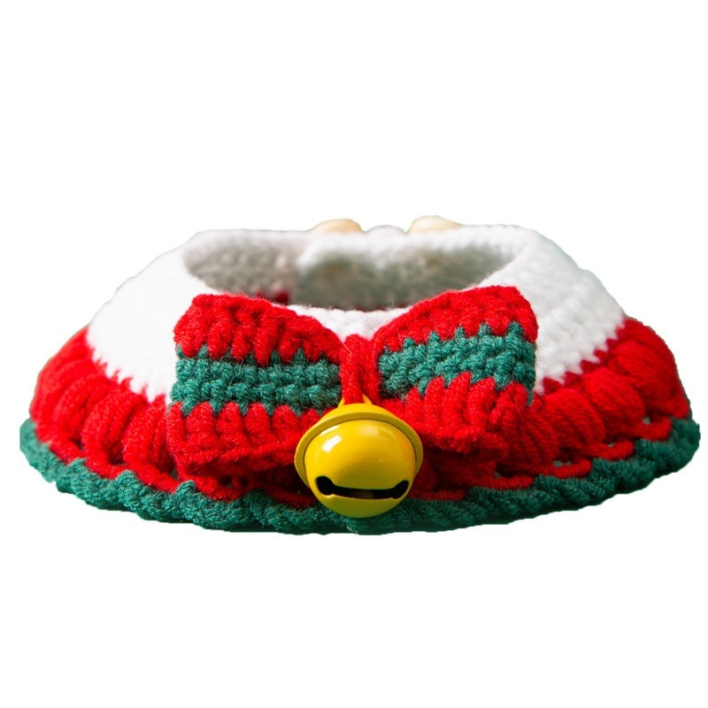 Christmas Pet Woven Milk Cotton Hand Knitting Yarn Collar