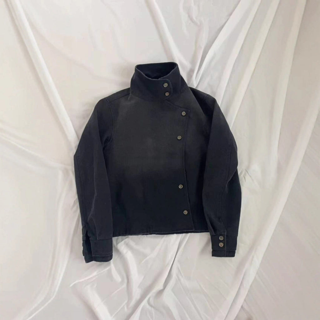 Washed Long-sleeve Denim Jacket For Couples