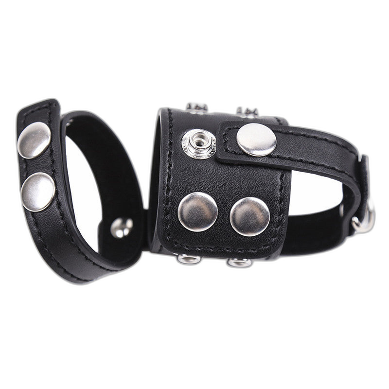 Leather Strap Chastity Cage