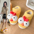 Cute Chick Cotton Slippers Women Winter New Home Indoor