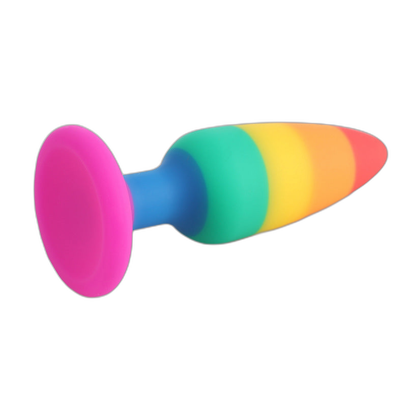 Rainbow Silicone Butt Plug