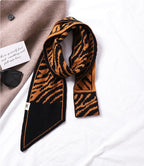 Neck Protection Houndstooth Narrow Scarf Small Long Knitted Small Scarf