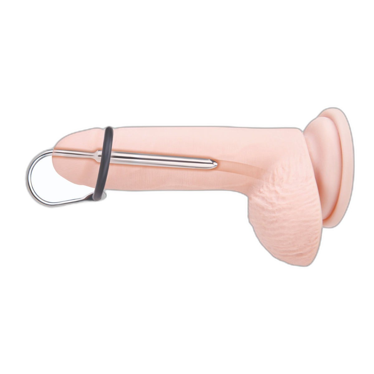 Prowler RED Urethral Plug & Ring Silver Black