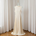 Elegant Long Gown Pleated Waist-Cinching Dress