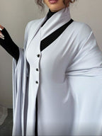 Light Grey Longline Cloak Dress