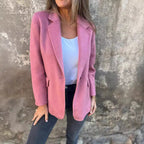 Ins Button Lapel Short Blazer Winter Fashion Commuter Jacket Outwear Women's Clothing