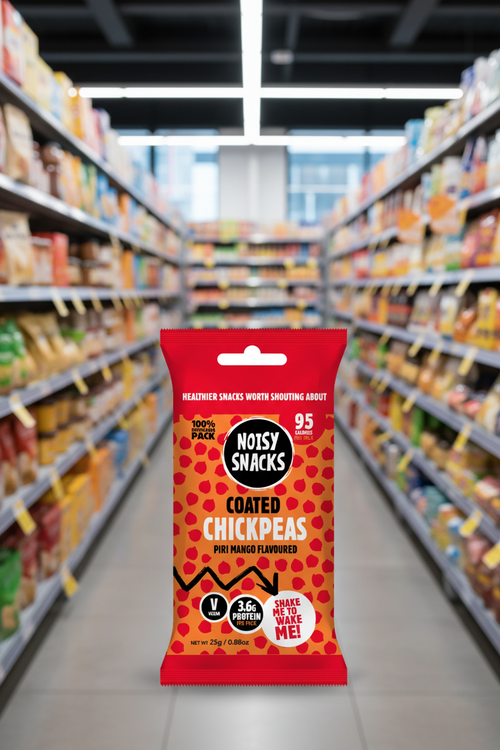 10 x Noisy Snacks Coated Chickpeas Piri Mango - 25g