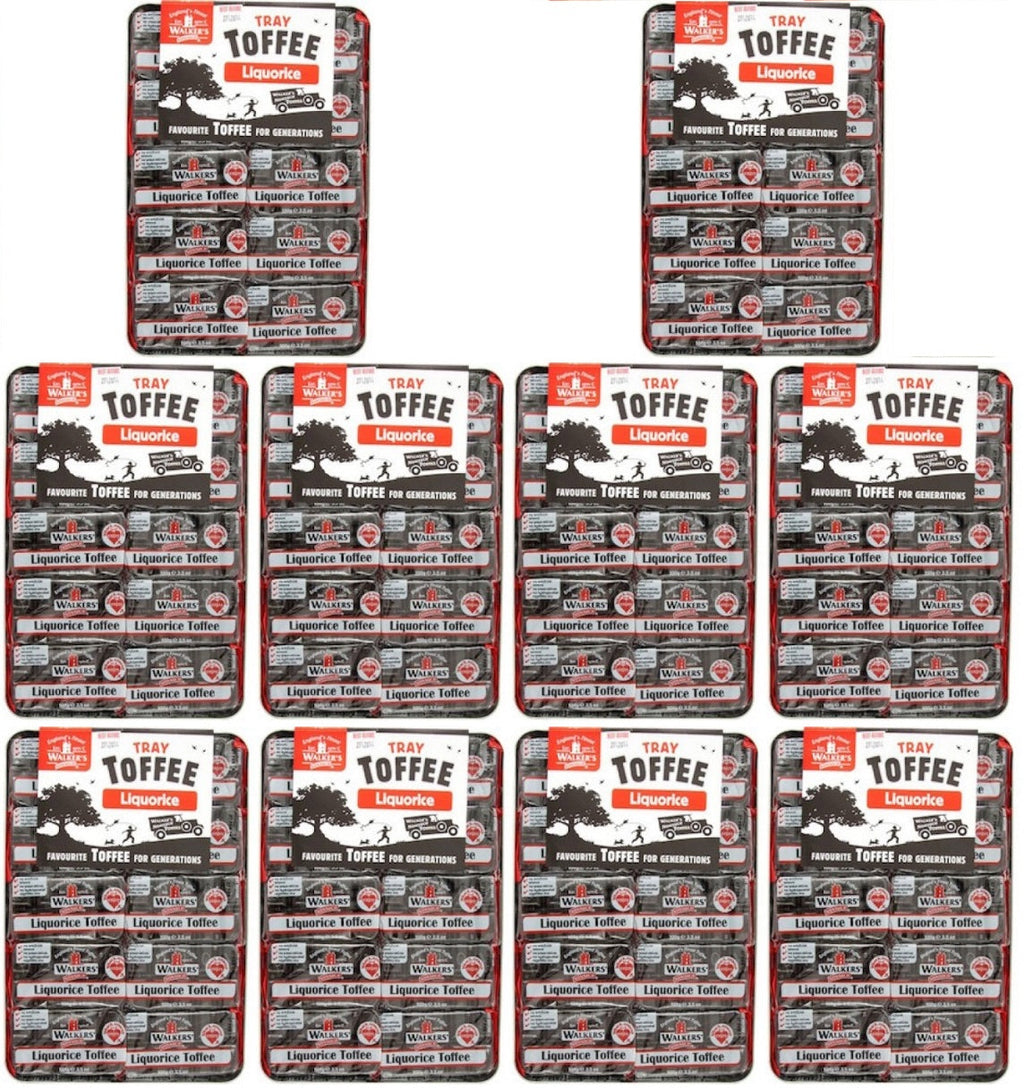 10 x Tray Walkers Liquorice Toffee 100Gm