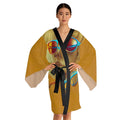 Retro Cool Orange - Womens Kimono Robe