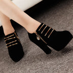 New chunky metal ankle boots