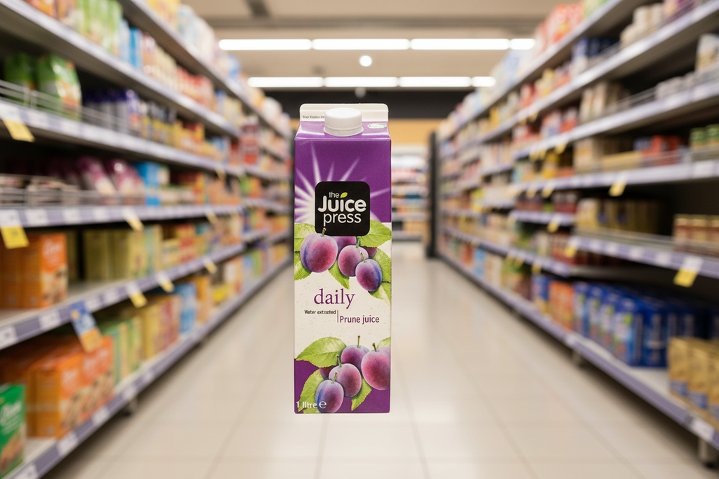 12 x The Juice Press Daily Water Extracted Prune Juice 1 Litre