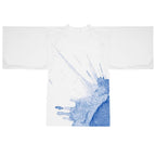 Watercolour Blue Splash - Womens Kimono Robe