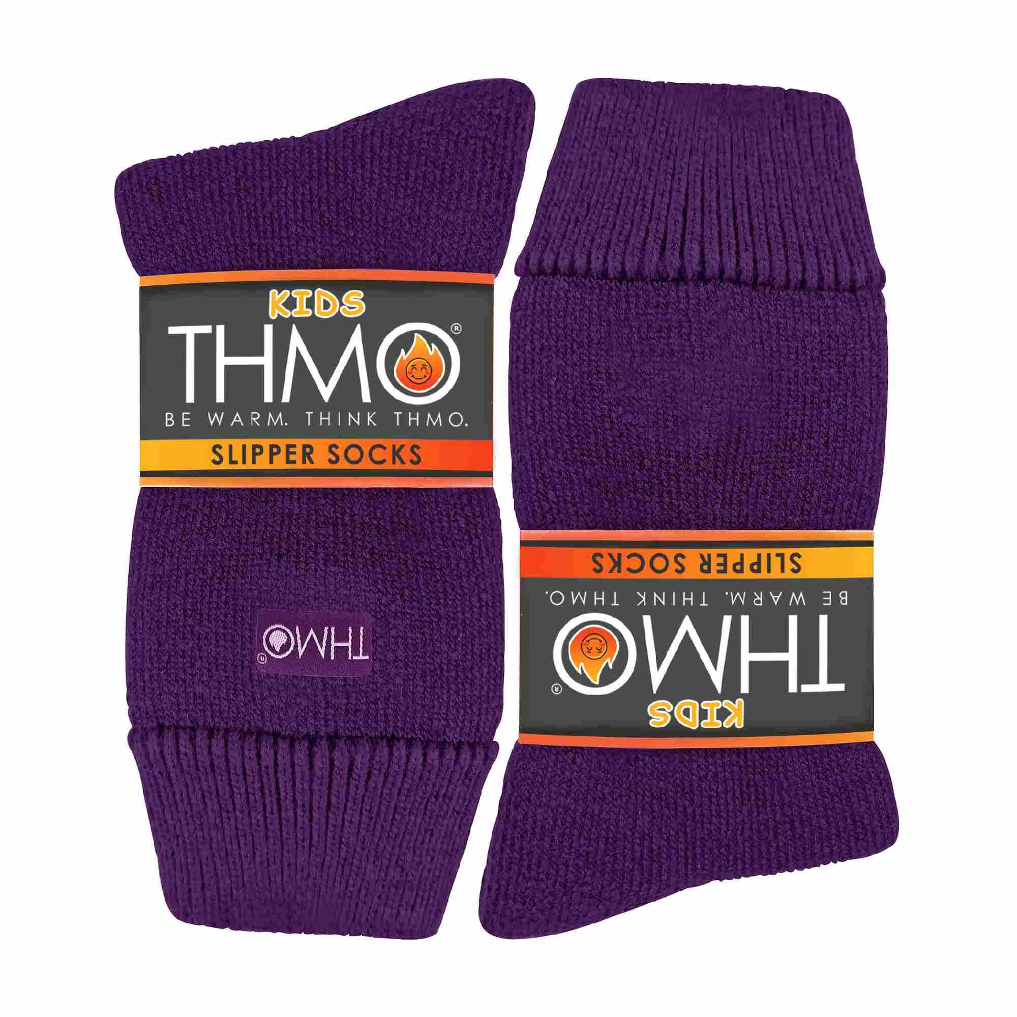 1 Pack Kids Indoor Thermal Slipper Socks with Grips (3 Sizes)