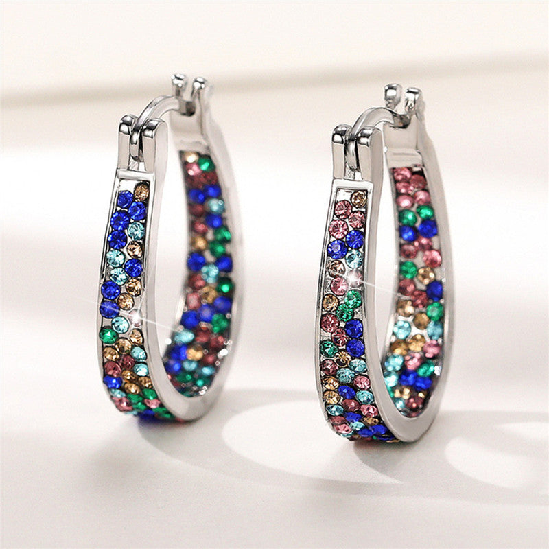 Geometric Diamond Ear Clip Earrings | Luxury Letter Style Women's Jewellery