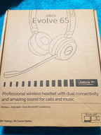 JABRA EVOLVE 65 PROFESSIONAL WIRELESS HEADSET - NEW (Original price £100+) NOW ONLY £44.99 - WOW WHAT A BARGAIN