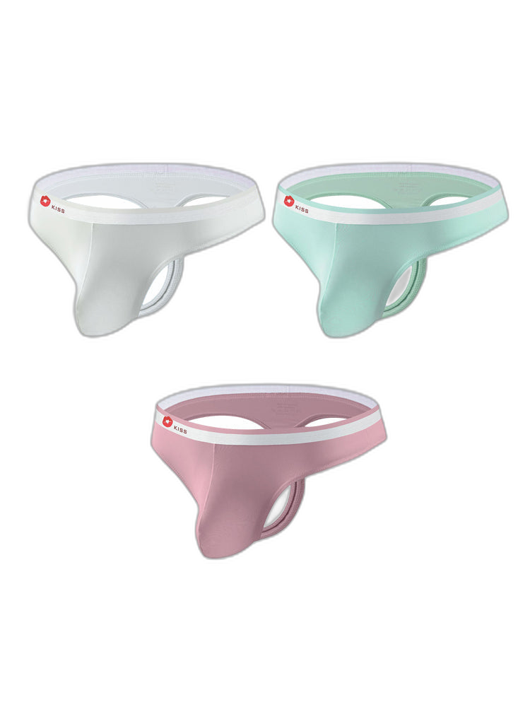 3 Pack Men's U-Pouch Ice Silk Sexy Thong