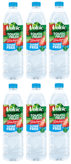 6 x Volvic Tof Strawberry Sugar Free 1.5Lt