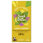 10 x Seed & Bean Dark 58% Lemon & Cardamon FT & Org - 75g